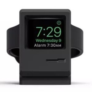 Retro Style Silica Gel Apple Watch Charging Dock Stand Holder Station