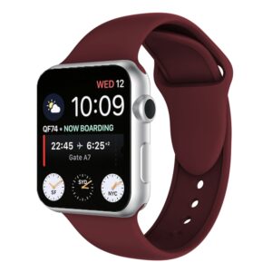 Double Rivets Silicone Watch Band for Apple Watch Series 3 & 2 & 1 38mm, Apple Watch 38mm