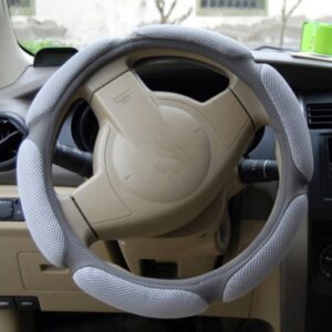 Sandwich Steering Wheel Cover, Grey and  white glue#38cm, Beige and white glue#38cm, Red and white glue#38cm, Black and white glue#38cm