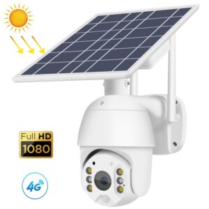 T16 1080P Full HD 4G (EU Version) Network Monitoring Solar Powered Camera, Support PIR + Radar Alarm, Night Vision, Two Way Audio, TF Card