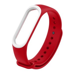 Colorful Silicone Watch Band for Xiaomi Mi Band 3 & 4 (Brown+White), CA0115A, CA0115B, CA0115C, CA0115D, CA0115E, CA0115F, CA0115G, CA0115H, CA0115I, CA0115J
