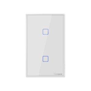 Sonoff T2 Touch 120mm Tempered Glass Panel Wall Switch Smart Home Light Touch Switch, Compatible with Alexa and Google Home, AC 100V-240V, US Plug