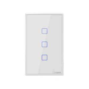 Sonoff T2 Touch 120mm Tempered Glass Panel Wall Switch Smart Home Light Touch Switch, Compatible with Alexa and Google Home, AC 100V-240V, US Plug