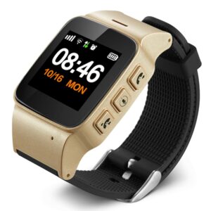 D99+ 1.22 inch HD LCD Screen GPS Smartwatch for the Elder Waterproof, Support GPS + LBS + WiFi Positioning / Two-way Dialing / Voice Monitoring / One-key First-aid / Wrist off Alarm / Safety Fence, D99+ Silver, D99+ Black, D99+ Rose Gold
