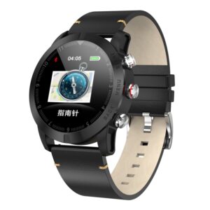 DTNO.1 S10 1.3 inches TFT Color Screen Smart Bracelet IP68 Waterproof, Leather Watchband, Support Call Reminder /Heart Rate Monitoring /Sleep Monitoring /Multi-sport Mode