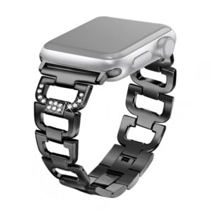 Colorful Diamond Stainless Steel Watch Band for Apple Watch Ultra 49mm&Watch Ultra 2 49mm / Series 10 46mm / 9&8&7 45mm / SE 3&SE 2&6&SE&5&4 44mm / 3&2&1 42mm