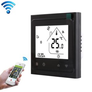 BHT-002GBLW 16A Load Electronic Heating Type LCD Digital Heating Room Thermostat with Sensor & Time Display, WiFi Control, BHT-002GBLW 16A (Black)  Electronic Heating Type, BHT-002GBLW 16A (White)  Electronic Heating Type