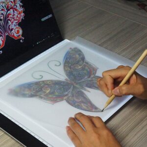 3.5W 5V LED USB Three Level of Brightness Dimmable A4 Acrylic Scale Copy Boards Anime Sketch Drawing Sketchpad with USB Cable 1.5m & Power Adapter