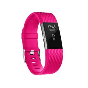 Diamond Pattern Adjustable Sport Watch Band for FITBIT Charge 2, Size: L, 12.5x8.5cm, L