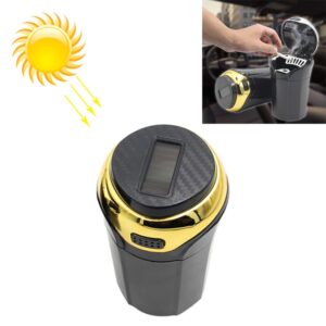 N12B Car Creative Ashtray Solar Power With Light And Cover Car Supplies, N12B