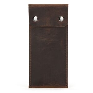CONTACTS FAMILY CF1110 Universal Crazy Horse Leather Watch Protective Case Storage Bag for Apple Watch