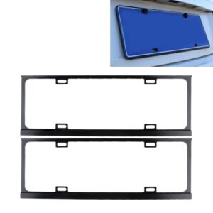 2 PCS Car License Plate Frames Car Styling License Plate Frame Magnesium Alloy Universal License Plate Holder Car Accessories, Magnesium Alloy, Magnesium Alloy License Plate Holder