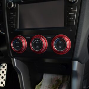 3 PCS Car Aluminum Air Conditioner Knob Case For Subaru, For Subaru(Red), For Subaru(Silver), For Subaru(Black), For Subaru(Gold), For Subaru(Blue)