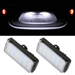 2 PCS DC12V / 1.5W/ 6000K / 100LM Car LED License Plate Light 18LEDs SMD-3528 Lamps for Lexus, For Lexus