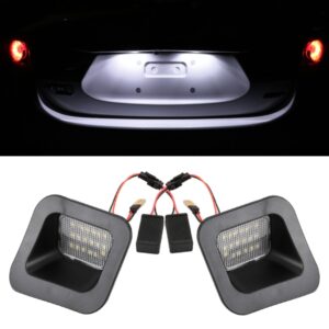 2 PCS DC12V / 2W / 6000K / 120LM Car LED License Plate Light 18LEDs SMD-3528 Lamps for Dodge, White Light