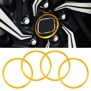 4 PCS Car Metal Wheel Hub Decoration Ring for BMW 5 Series 2018