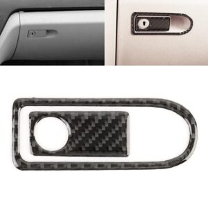 2 PCS Car Passenger Seat Storage Box Handle Carbon Fiber Decorative Sticker for Mercedes-Benz W204 2007-2013