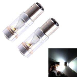 2 PCS 1157/BAY15D 30W 350 LM 6000K White Light 6 LED Canbus Car Brake Light Bulb, DC 12V