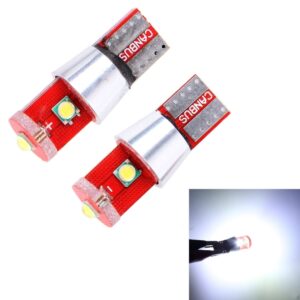 2 PCS T10 800 LM 6000K 10W 3 LED White Light Clearance Light.DC 12V.