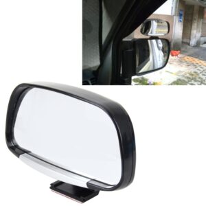3R-081 Car Blind Spot Side View Wide Angle Convex Mirror Vision Collection Side View Mirror Blind Spot Mirror, 3R-081(Black), 3R-081(Silver)
