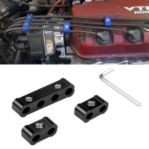 3 PCS Aluminum Engine Spark Plug Wire Separator Divider Organizer Clamp Kit