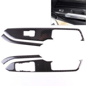 4 PCS Car Door Lift Window Regulator Button Decorative Sticker for Ford Mustang 2015-2020