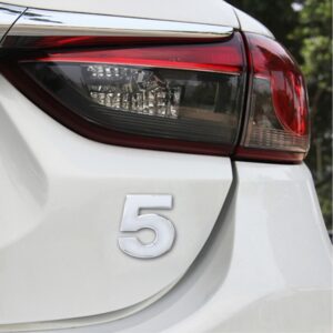 Car Vehicle Badge Emblem 3D Number One Self-adhesive Sticker Decal, Size: 3.6*4.5*0.5cm, 5, 6, 7, 8, 1, 2, 3, 4