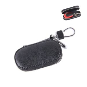 Universal Pure Cow Leather Waist Hanging Zipper Wallets Key Holder Bag (No Include Key)