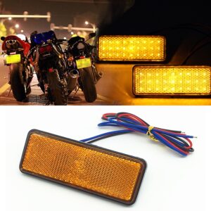 2 PCS Motorcycle Car Trailer DC 12-15V 24-LED Indicator Lamp Reflector Rectangle Marker Tail Light, Light Color: Red (Steady + Flash Lighting)