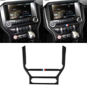 Car USA Color Carbon Fiber CD Panel Decorative Sticker for Ford Mustang 2015-2017