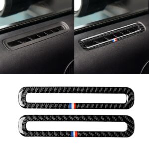 2 PCS Car USA Color Carbon Fiber Door Air Outlet Decorative Sticker for Ford Mustang 2015-2017