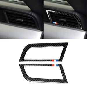 2 PCS Car USA Color Carbon Fiber Side Air Outlet Decorative Sticker for Ford Mustang 2015-2017