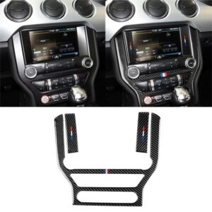 Car USA Color Carbon Fiber Central Control Panel Decorative Sticker for Ford Mustang 2015-2017