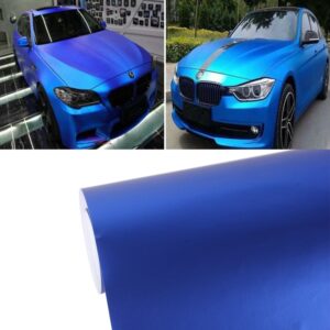 5m * 0.5m Ice Blue Metallic Matte Icy Ice Car Decal Wrap Auto Wrapping Vehicle Sticker Motorcycle Sheet Tint Vinyl Air Bubble Free, 5m * 0.5m