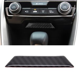 Carbon Fiber Trim Central Control Gears Shift Panel Decorative Sticker for Honda Civic 10th Gen 2016-2019