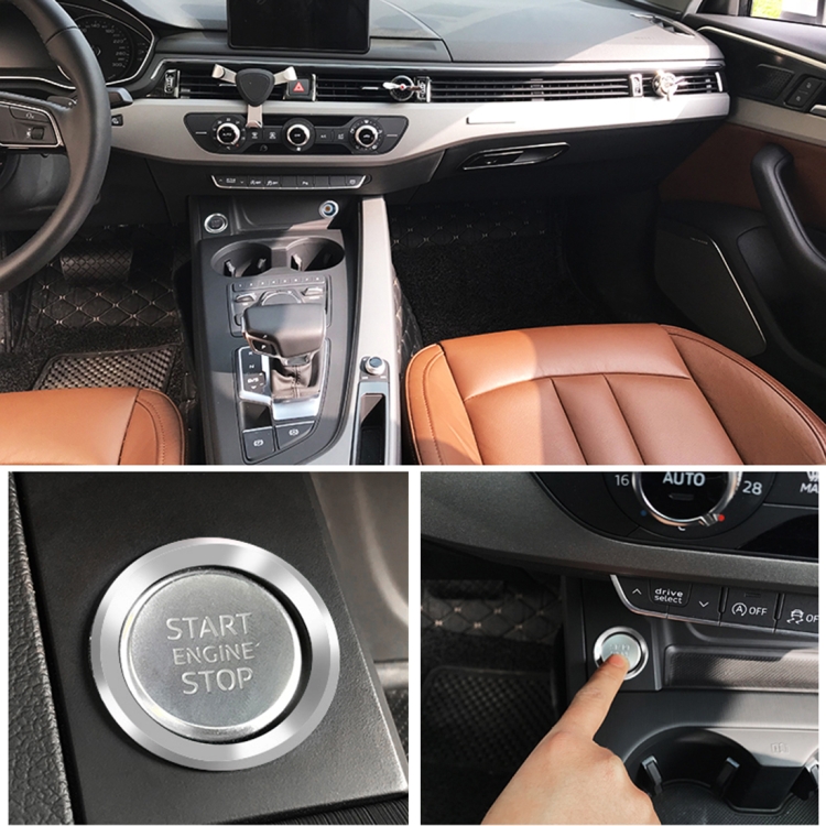 Car Engine Start Key Push Button Ring Trim Aluminum Alloy Sticker Decoration for Audi, For Audi(Engine Start) - Image 7