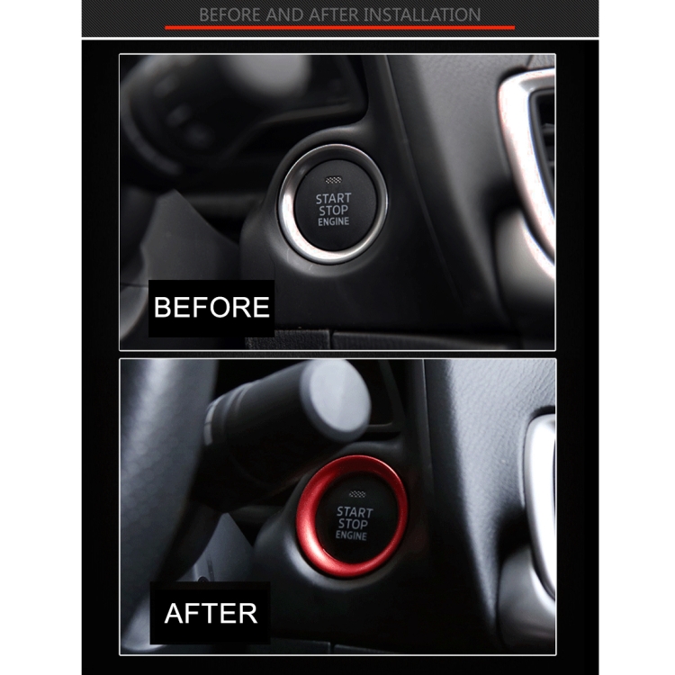 Car Engine Start Key Push Button Ring Trim Aluminum Alloy Sticker Decoration for Mazda, For Mazda - Image 8