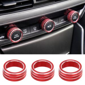3 PCS Car Aluminum Alloy Air Conditioner Knob Case for Honda Tenth Generation Accord, For Honda Tenth Generation Accord(Red), For Honda Tenth Generation Accord(Blue)