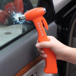 SHUNWEI SD-3501 Seat Belt Cutter Window Breaker Auto Rescue Tool Ideal Plastic Shell Car Safety Emergency Hammer with Adhesive Tape And Fixation Frame, SD-3501