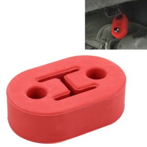 Universal Car Two Holes Adjustable Rubber Mounting Bracket Exhaust Tube Hanging Rubber Tube Car Exhaust Pipe Hanging Shackle Hanging Exhaust Hanging From Ear, 2 Holes (Blue), 2 Holes (Red), 2 Holes (Yellow), 2 Holes (Black)