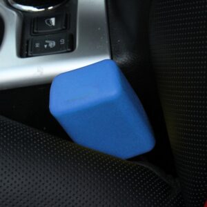 Safe Rubber Car Seat Belt Clips Locking Buckles Protective Cover, Blue, Red, Yellow, Black, Orange, Green