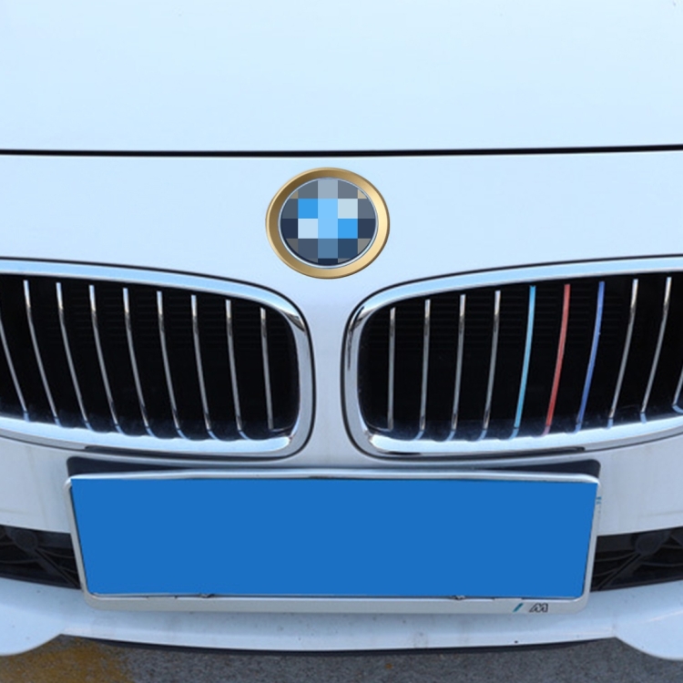 2 PCS Car Logo Decorative Circle Steering Wheel Decoration Ring Sticker Logo Car Styling Modification Car Front Logo Ring Decoration Rear Cover Trim Hood Emblem Rings for BMW 5 Series, For BMW 5 Series - Image 6