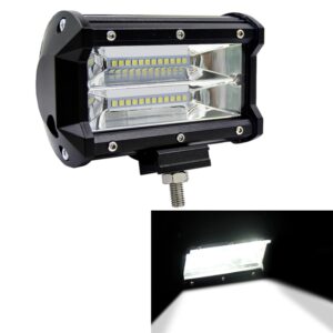 5 inch 18W 24 LED Waterproof IP67 Two Bar Modified Off-road Lights Spotlight Light Car Work Lights, DC 9-48V, Spot/72W/6000K 3000LM, Yellow/18W/3000K 1080LM