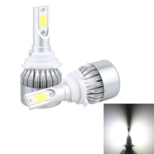 2 PCS 9006 18W 1800 LM 6000K IP68 Casnbus Constant Current Car LED Headlight with 2 COB Lamps, DC 9-36V, 9006