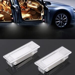 2 PCS LED Car DC 12V 1.5W 6000K 100LM Door Lights 18LEDs SMD-3014 Lamps for BMW F10, For BMW F10