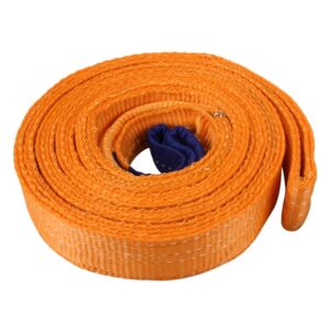 ZONGYUAN ZY-0223 Car 5m×5cm 8 Ton Towing 2 Ton Lifting Rope Straps High Strength Cable Cord Heavy Duty Recovery Securing Accessories for Cars Trucks(No Hook)
