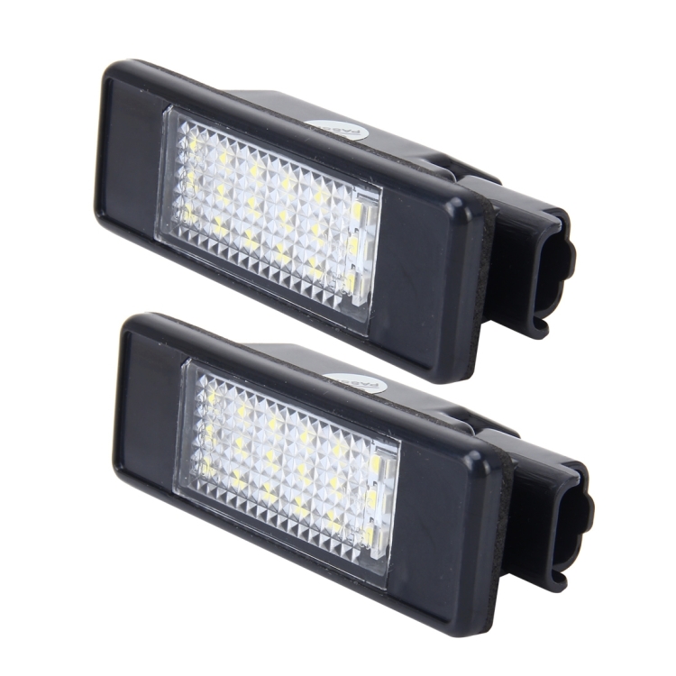 2 PCS License Plate Light with 24 SMD-3528 Lamps for Peugeot Citroen (White Light) - Image 2