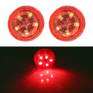 2 PCS Car Door Magnetic Warning Strobe Light Lamp(Red Light)