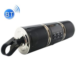 Motorcycle Waterproof Aluminum Shell Bluetooth Handle Stereo Speaker, Support BT/MP3/FM/TF