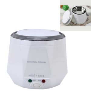 OUSHIBA Car Auto C3 Mini Multi-function Rice Cooker 12V 1.3L Volume for Rice Soup Noodles Vegetable Dessert, White, Pink, Green